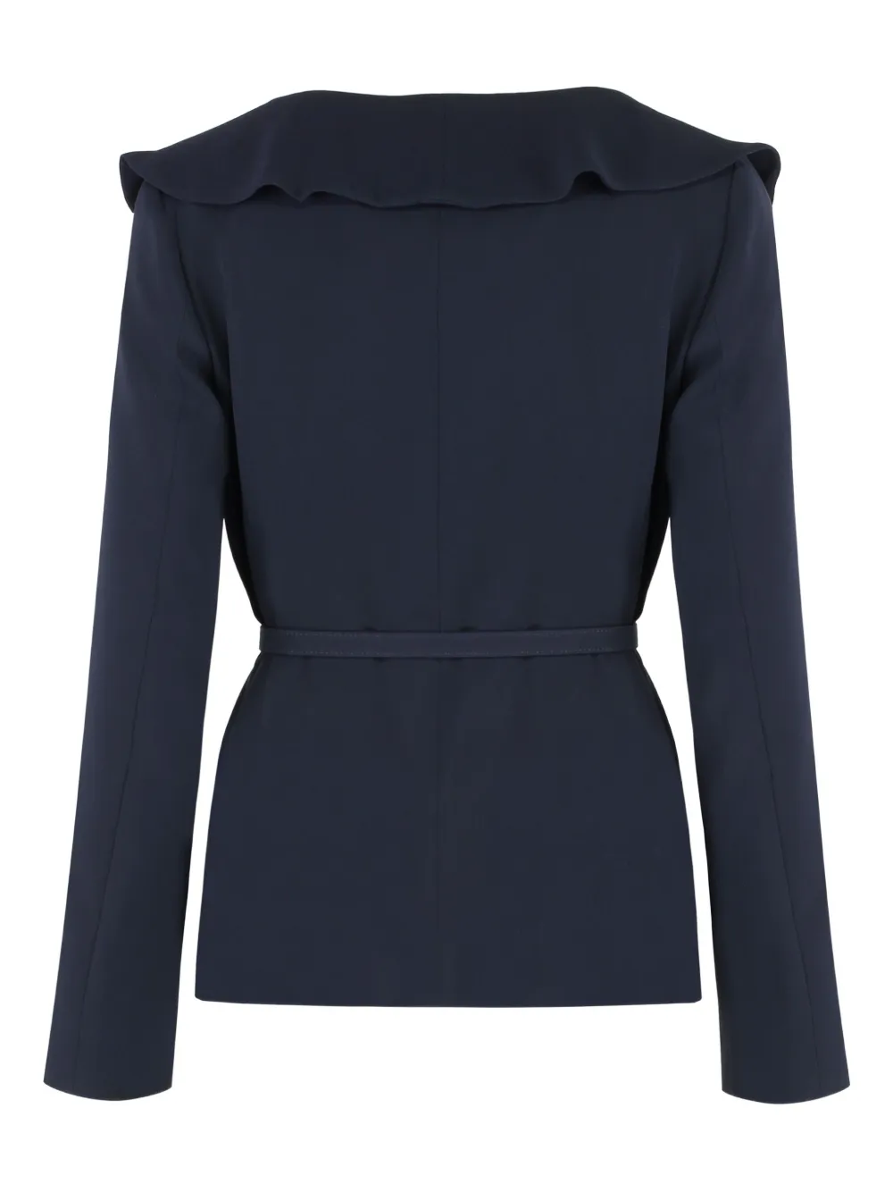 Max Mara Galizia jack met ruches en ceintuur Blauw