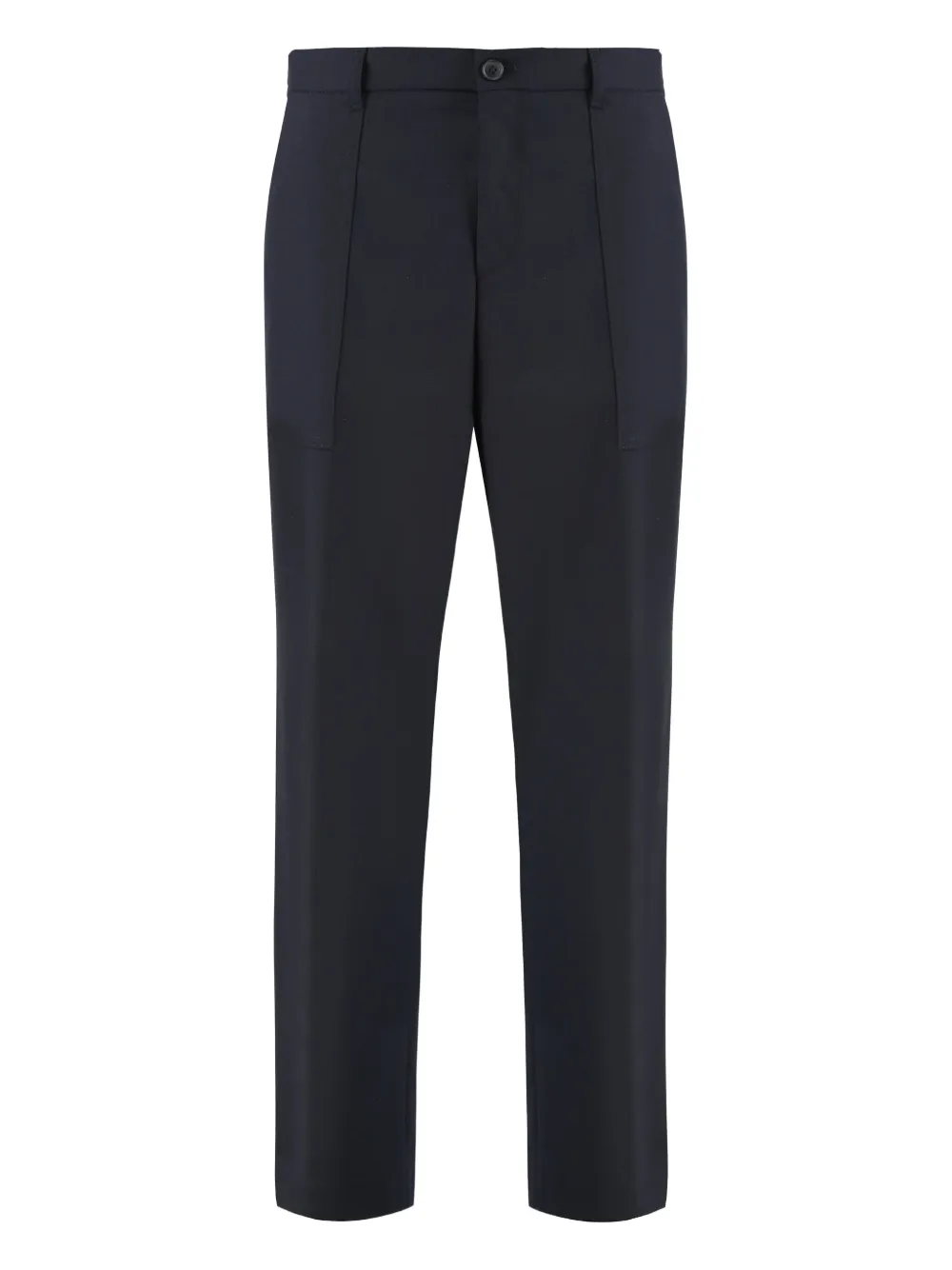 BOSS Wollen broek met zijzak Zwart