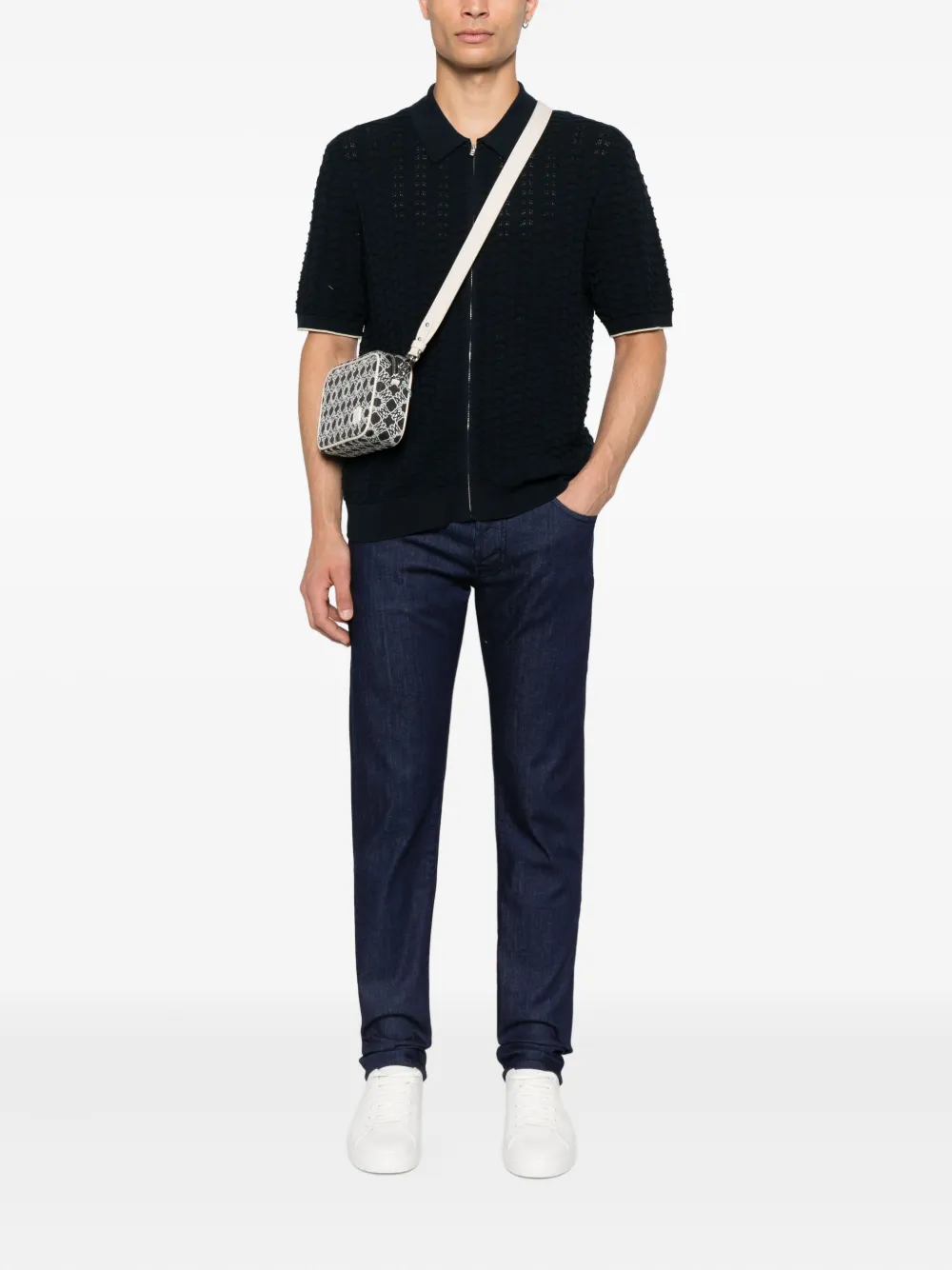 Jacob Cohën Slim-fit jeans met geborduurd detail - Blauw