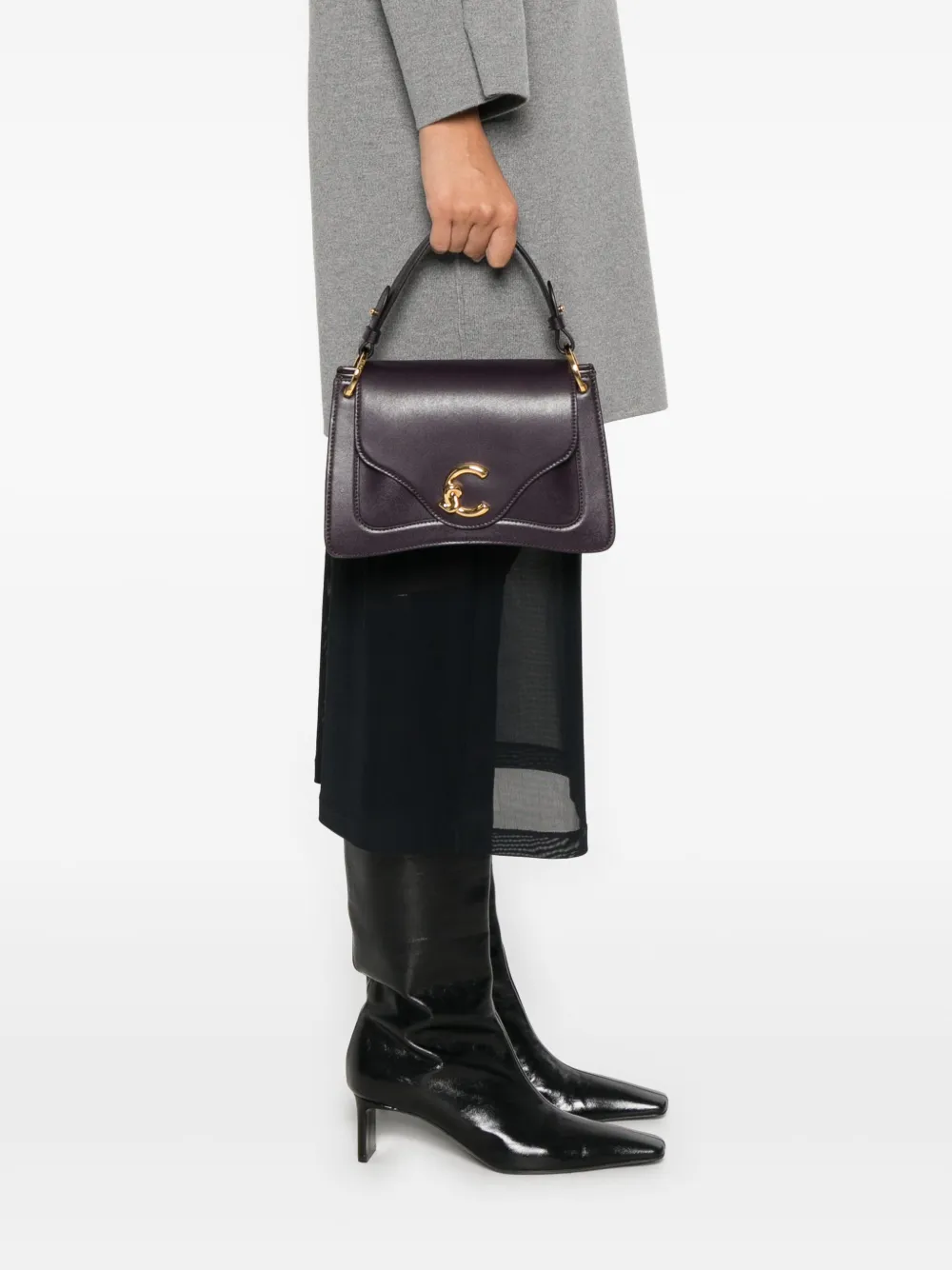 Coccinelle small C-me top-handle bag - Paars