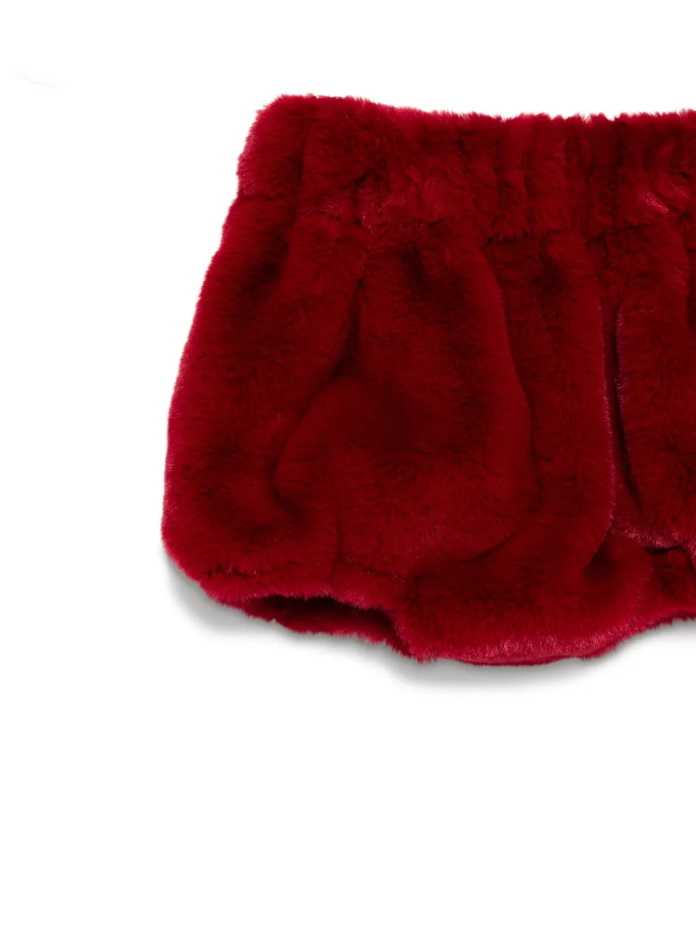 La Stupenderia Elastische shorts van imitatiebont Rood