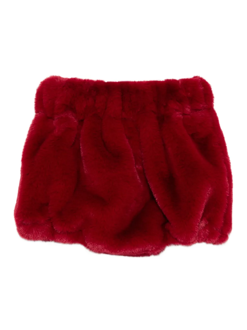 La Stupenderia faux-fur elasticated shorts - Rood