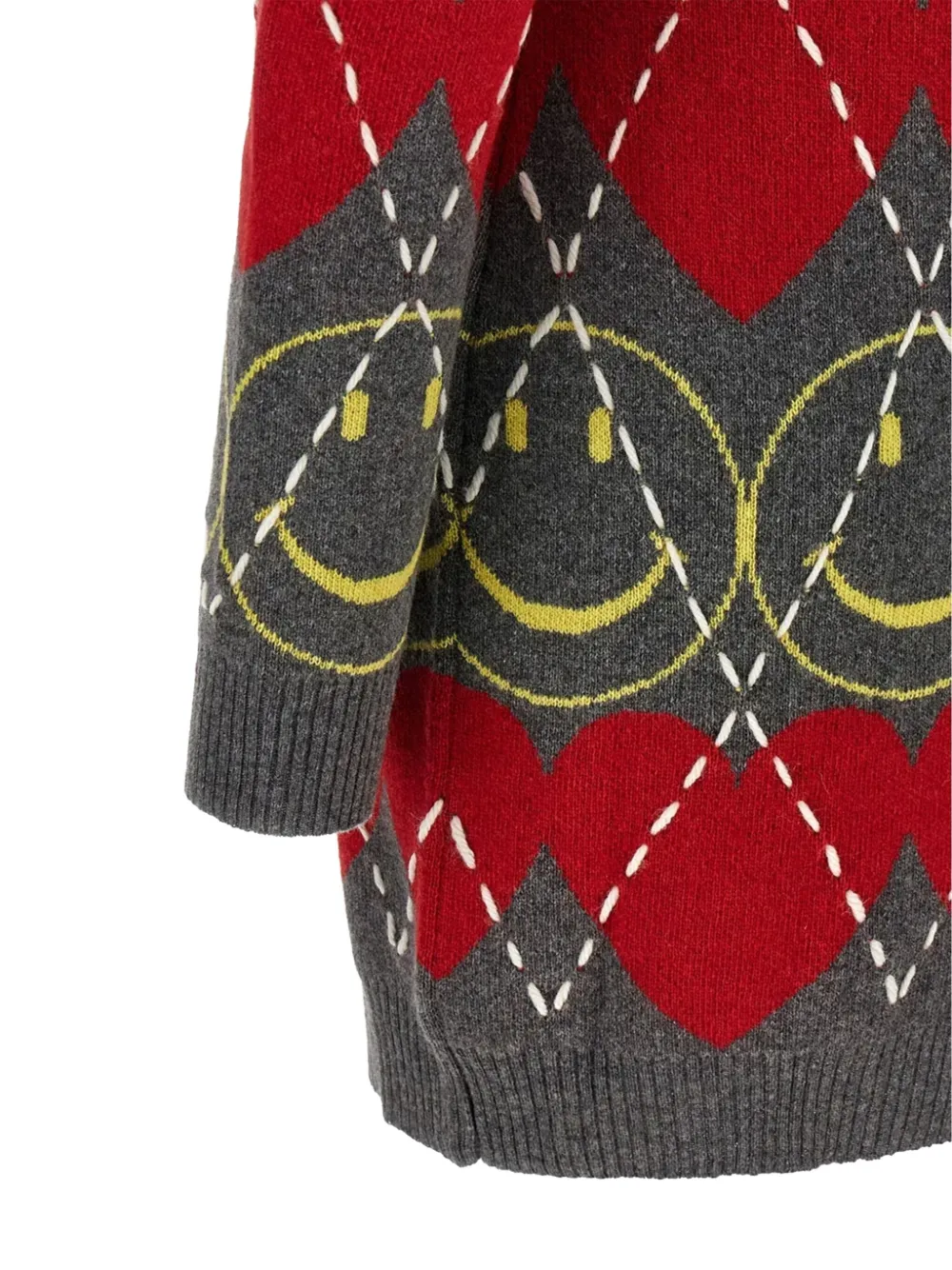 Moschino x Smiley jurk met ronde hals Grijs