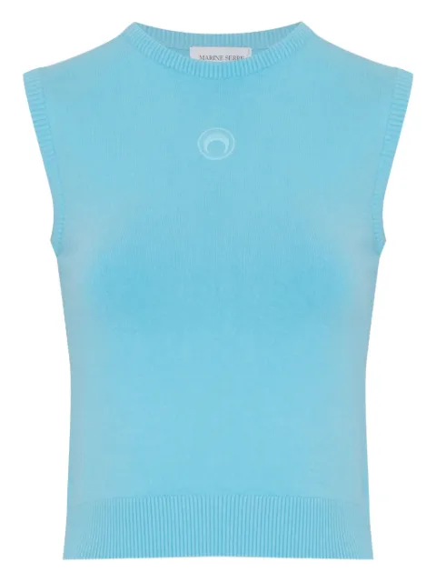 Marine Serre moon-logo knit vest