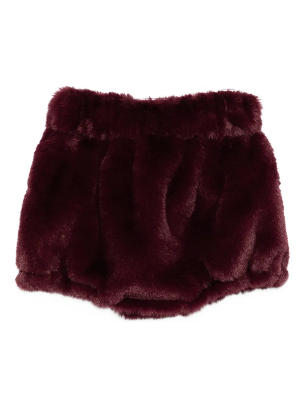 La Stupenderia faux-fur shorts - Rood