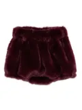 La Stupenderia faux-fur shorts - Red