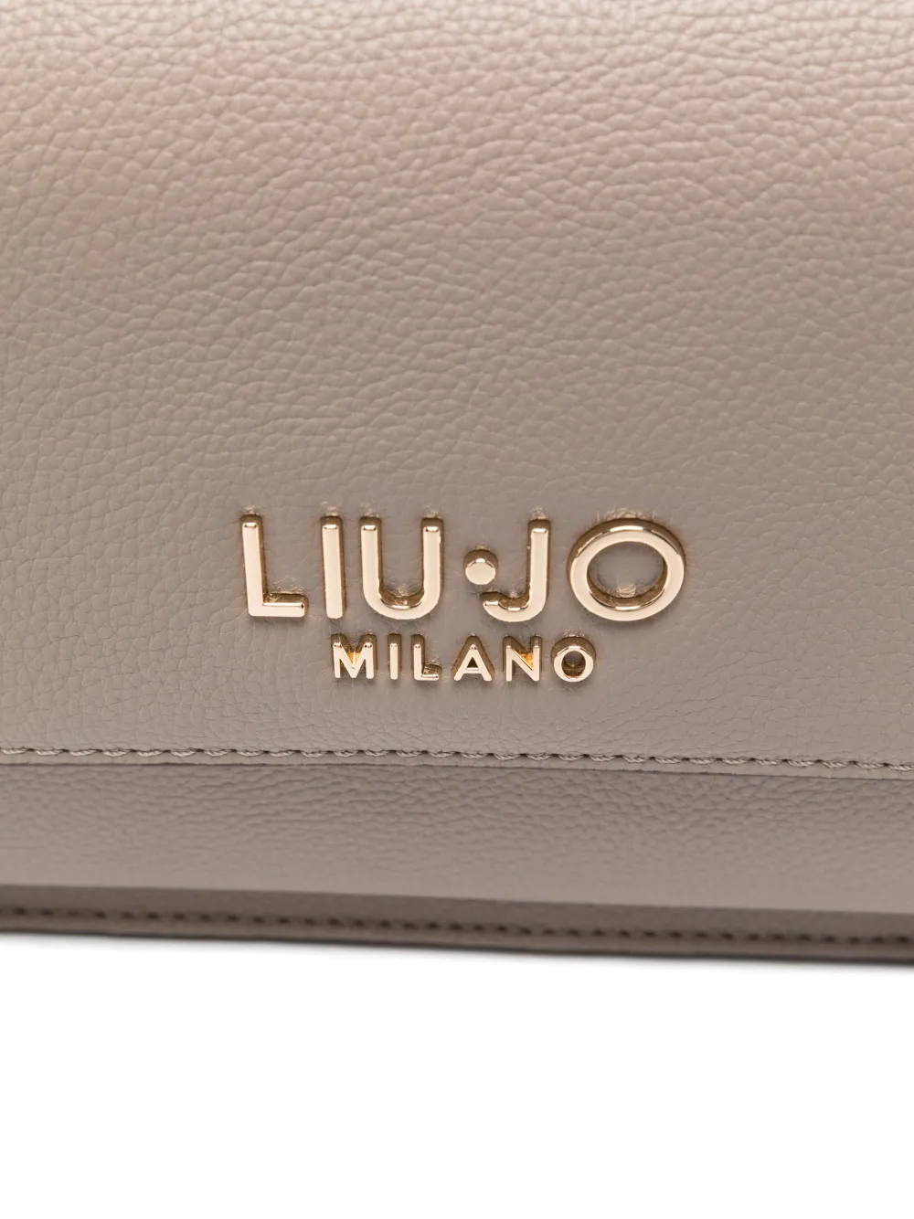 LIU JO Crossbodytas met logoplakkaat en ketting Grijs