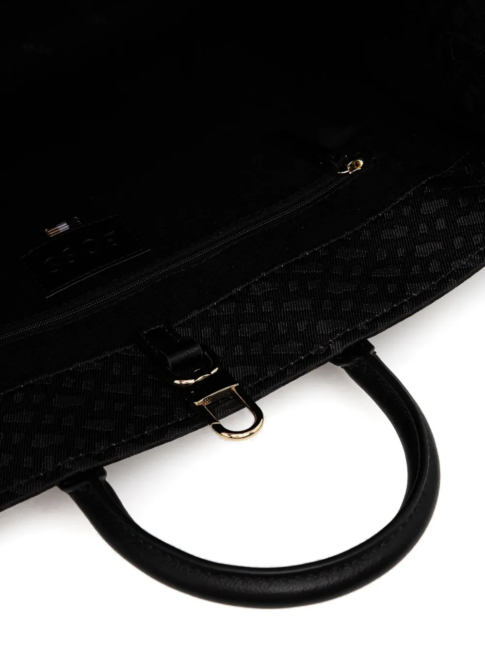 BOSS Shopper met monogram Zwart