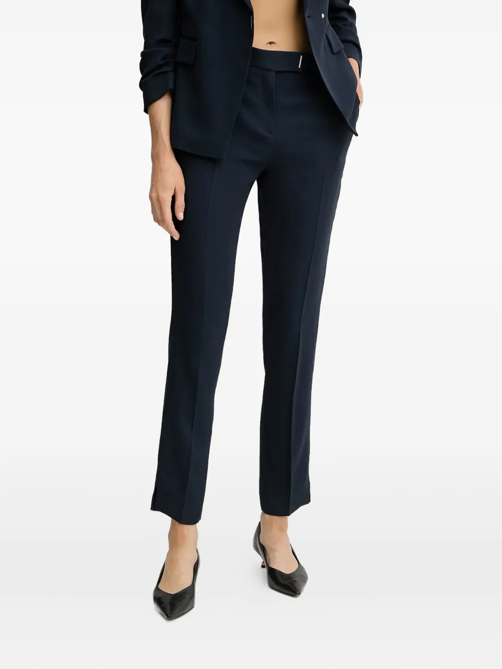 Hugo Boss Elasticated-waist Trousers In Blue