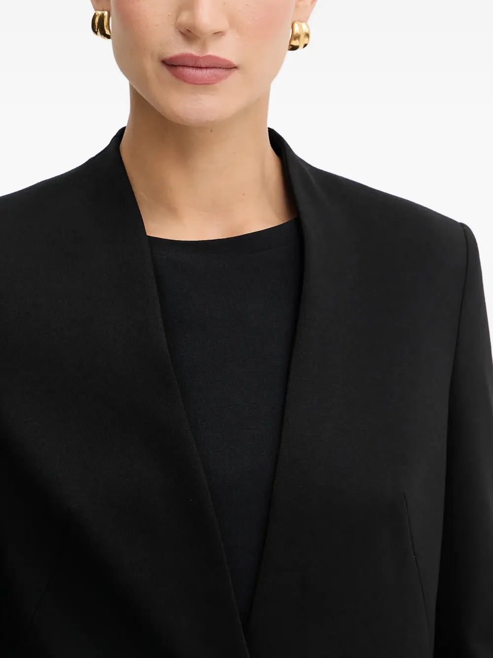 Hugo Boss Single-button Pocketed Blazer In Black
