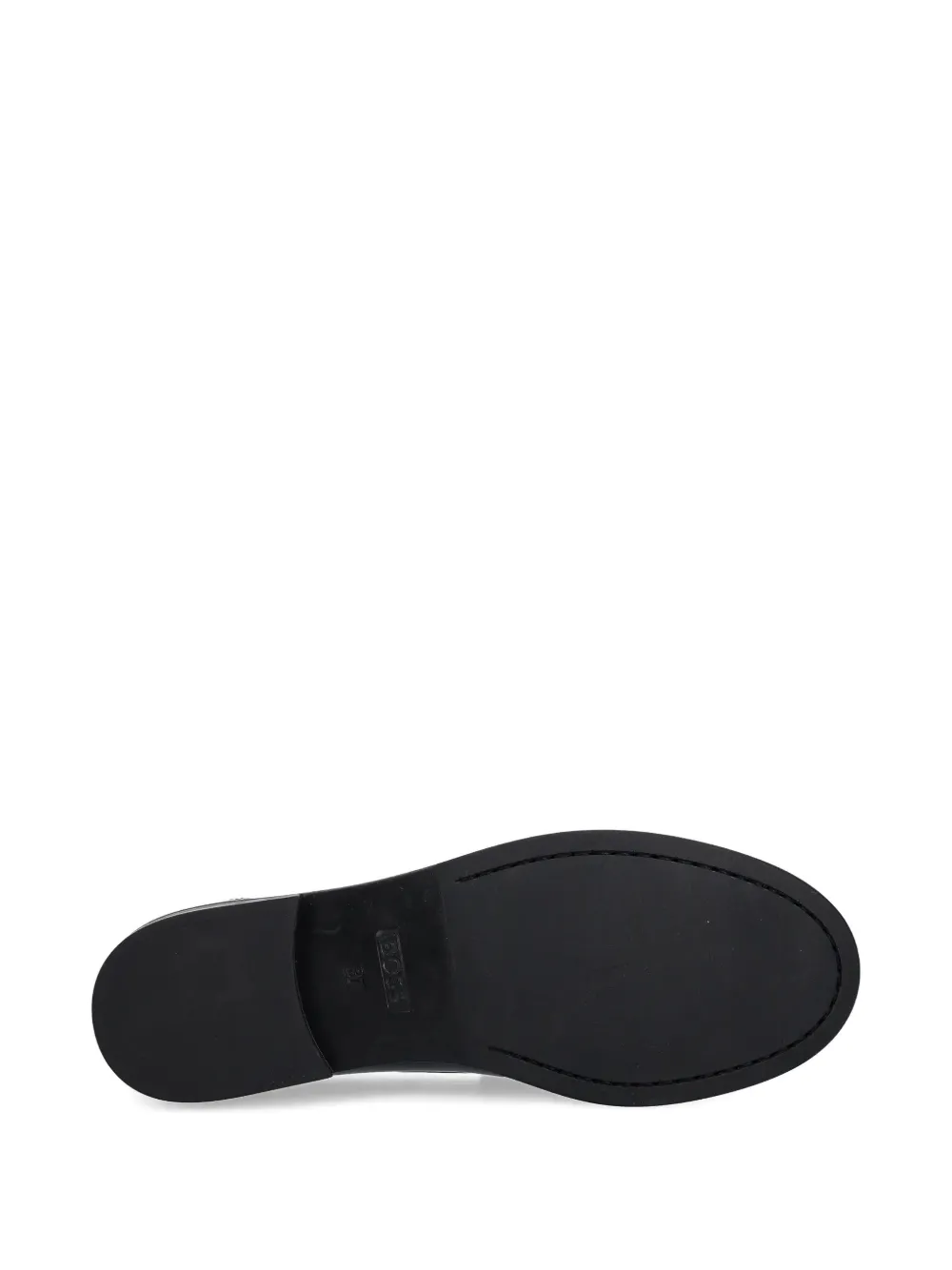 BOSS penny leather loafers Black