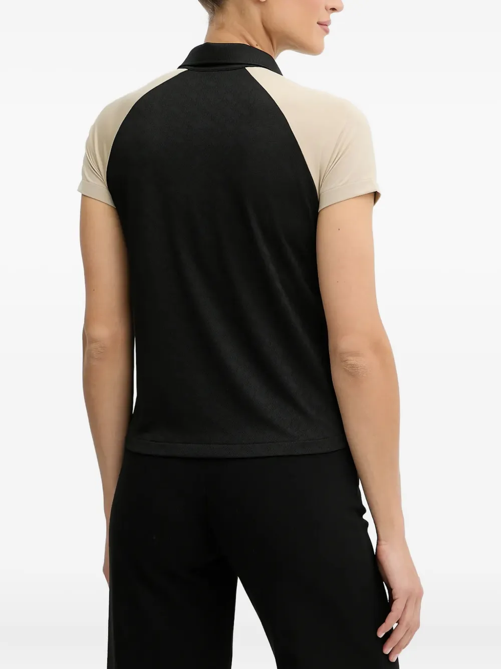 Hugo Boss Colour-block Short-sleeved Shirt In Black