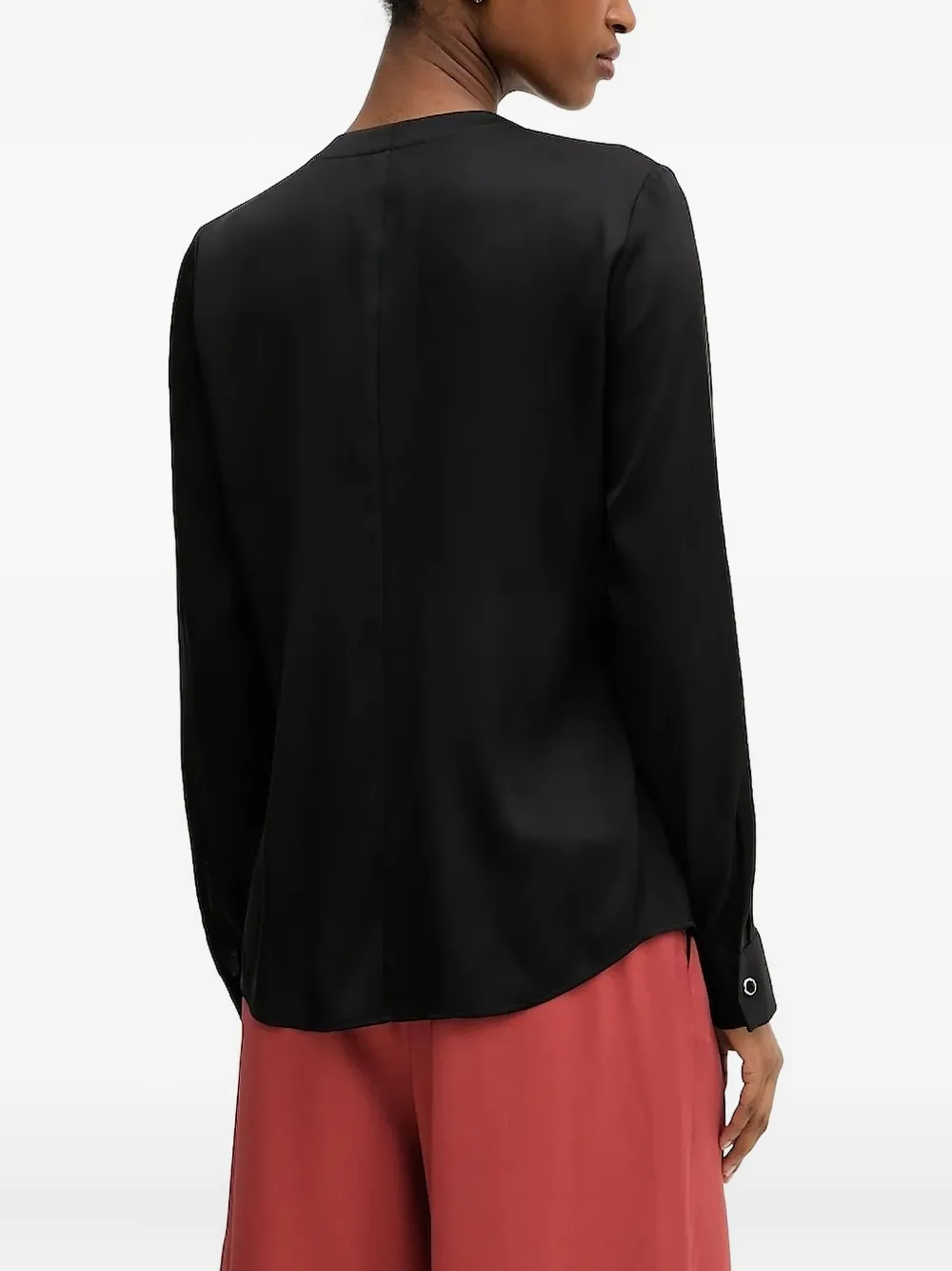 BOSS pleated round-neck blouse | Blouses | Image 2