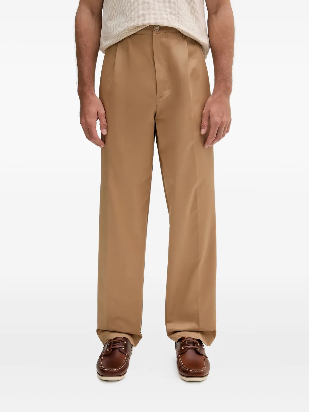 embroidered-logo trousers