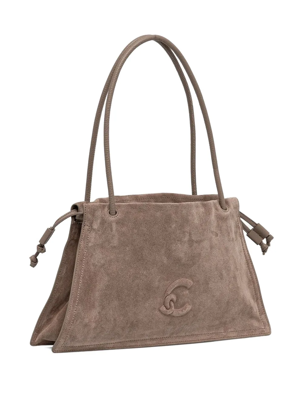 Coccinelle Shopper met logo-reliëf - Bruin