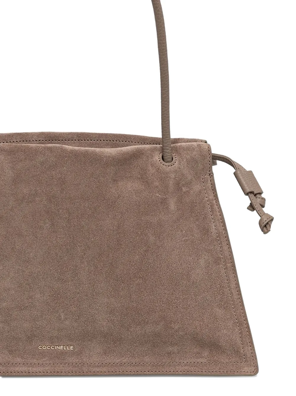 Coccinelle Shopper met logo-reliëf Bruin