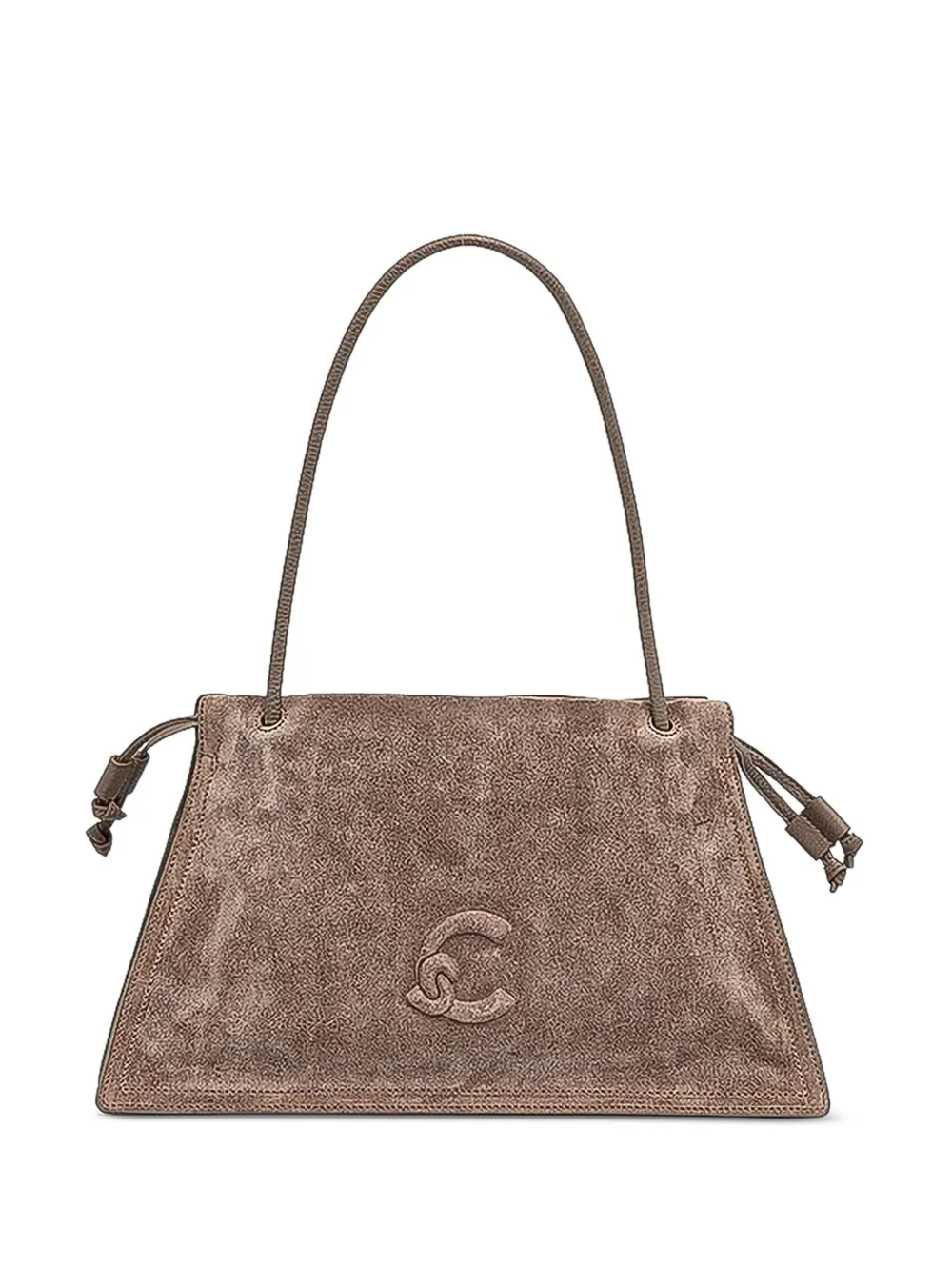 Coccinelle Shopper met logo-reliëf Bruin
