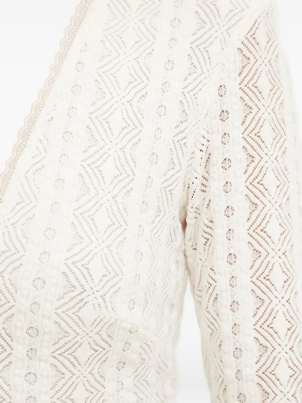 Hugo Boss Lace-pattern V-neck Bodysuit In White
