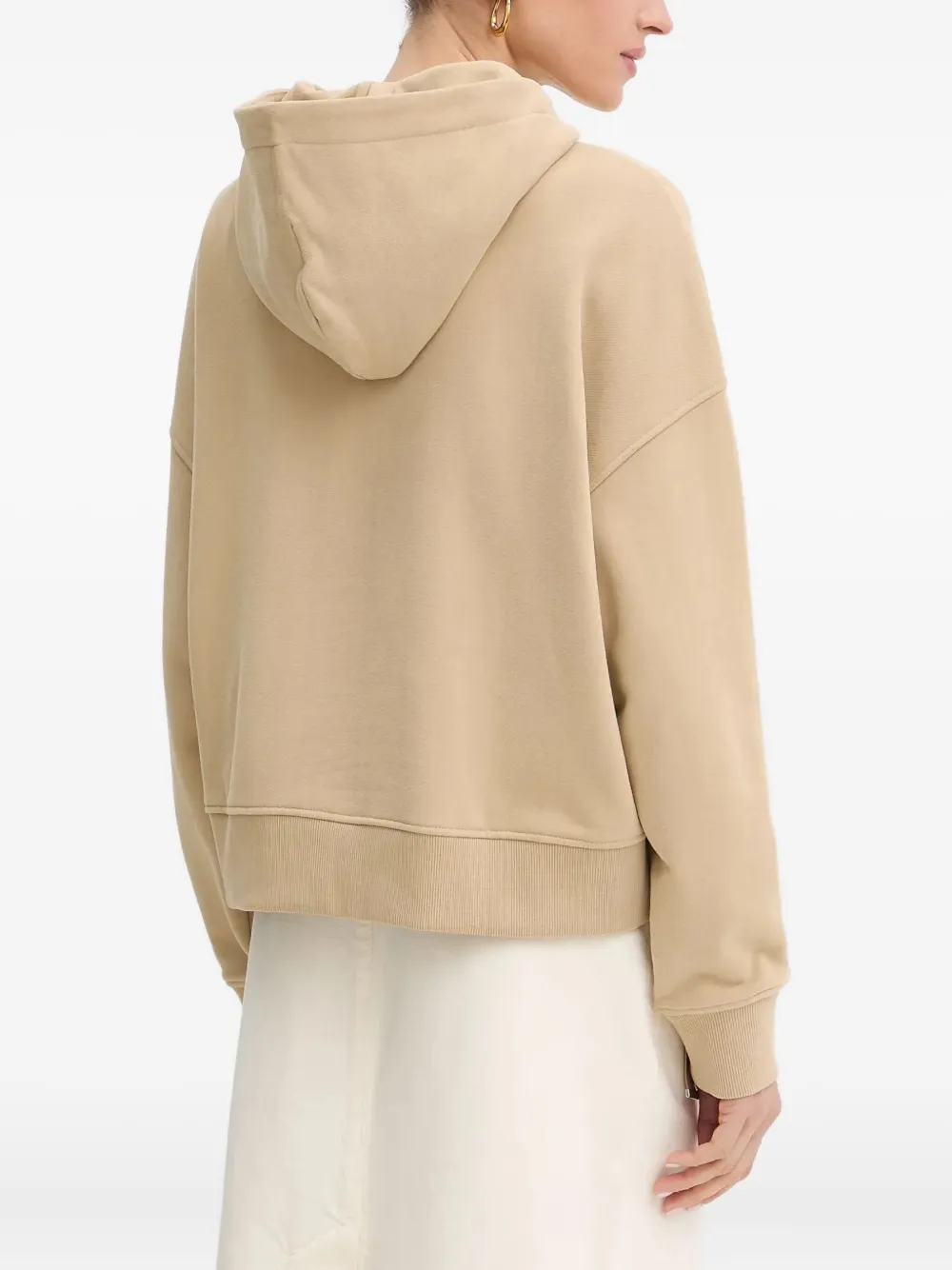 BOSS Hoodie met logo Beige