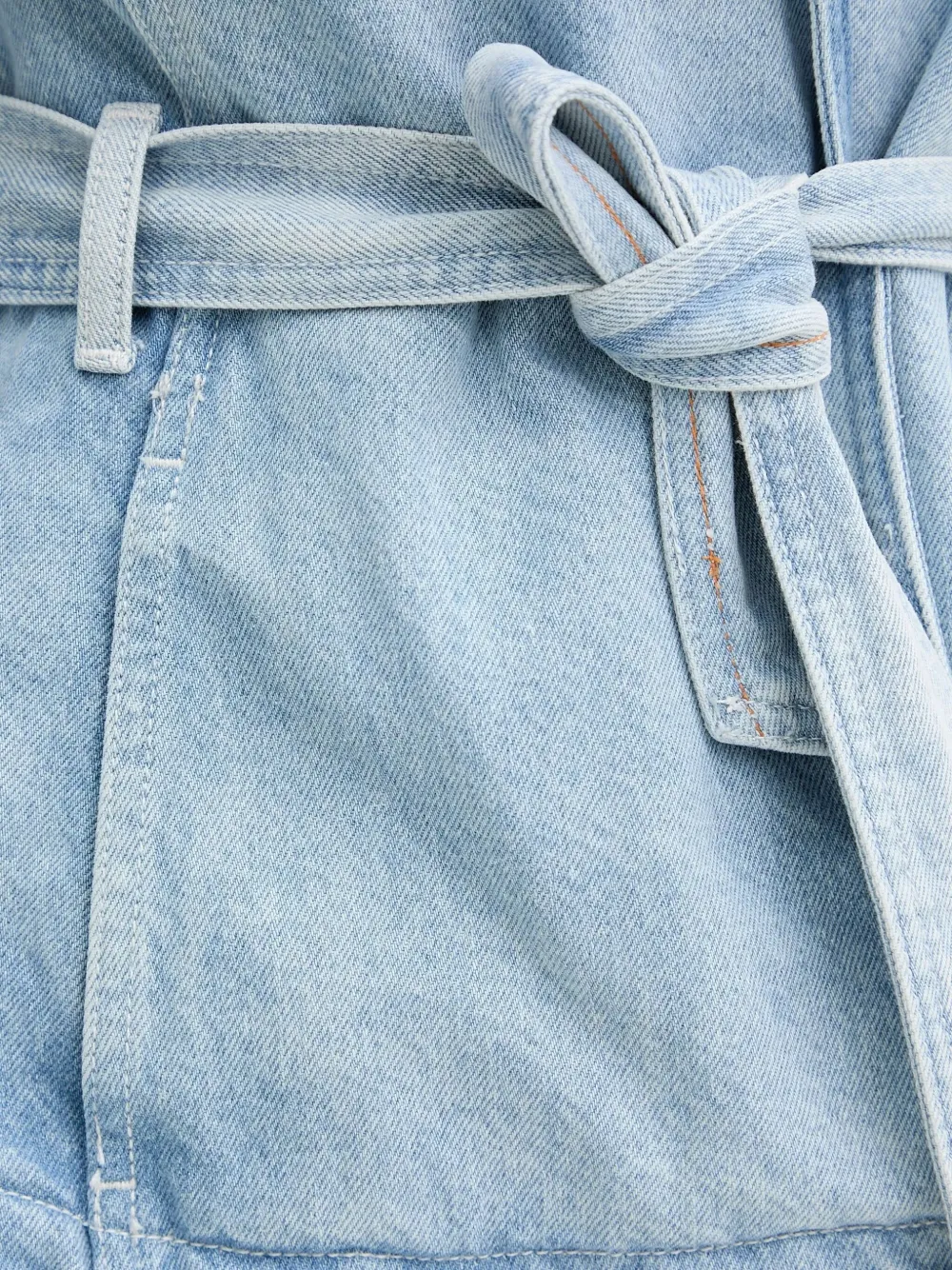 Hugo Boss Peplum-hem Jacket In Blue Rigid Denim With Belt In Blue