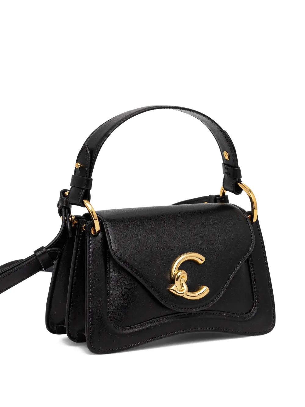 Coccinelle C-Me leren boekentas Zwart