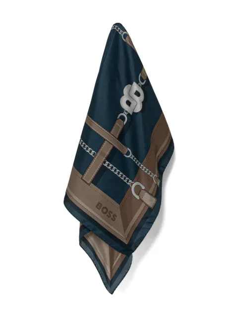 BOSS chain strap print scarf