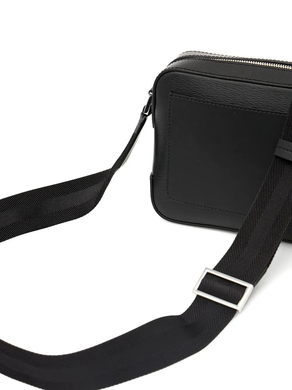BOSS leather shoulder bag Zwart