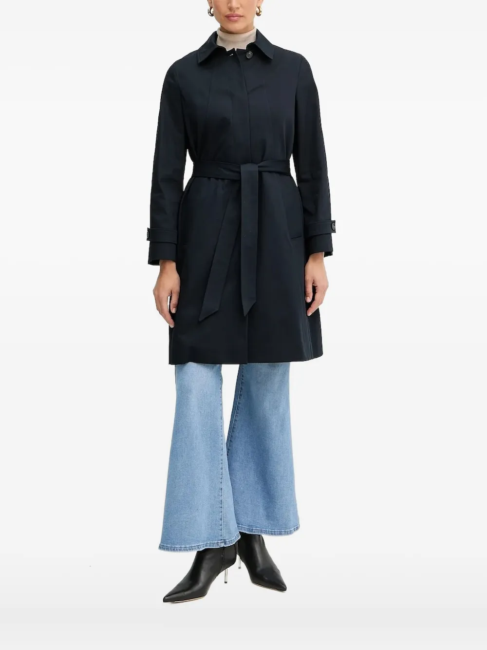 BOSS Cappotto Calexis con cintura - Blu