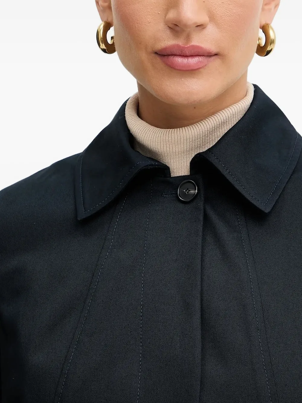 BOSS Calexis jas met ceintuur Blauw