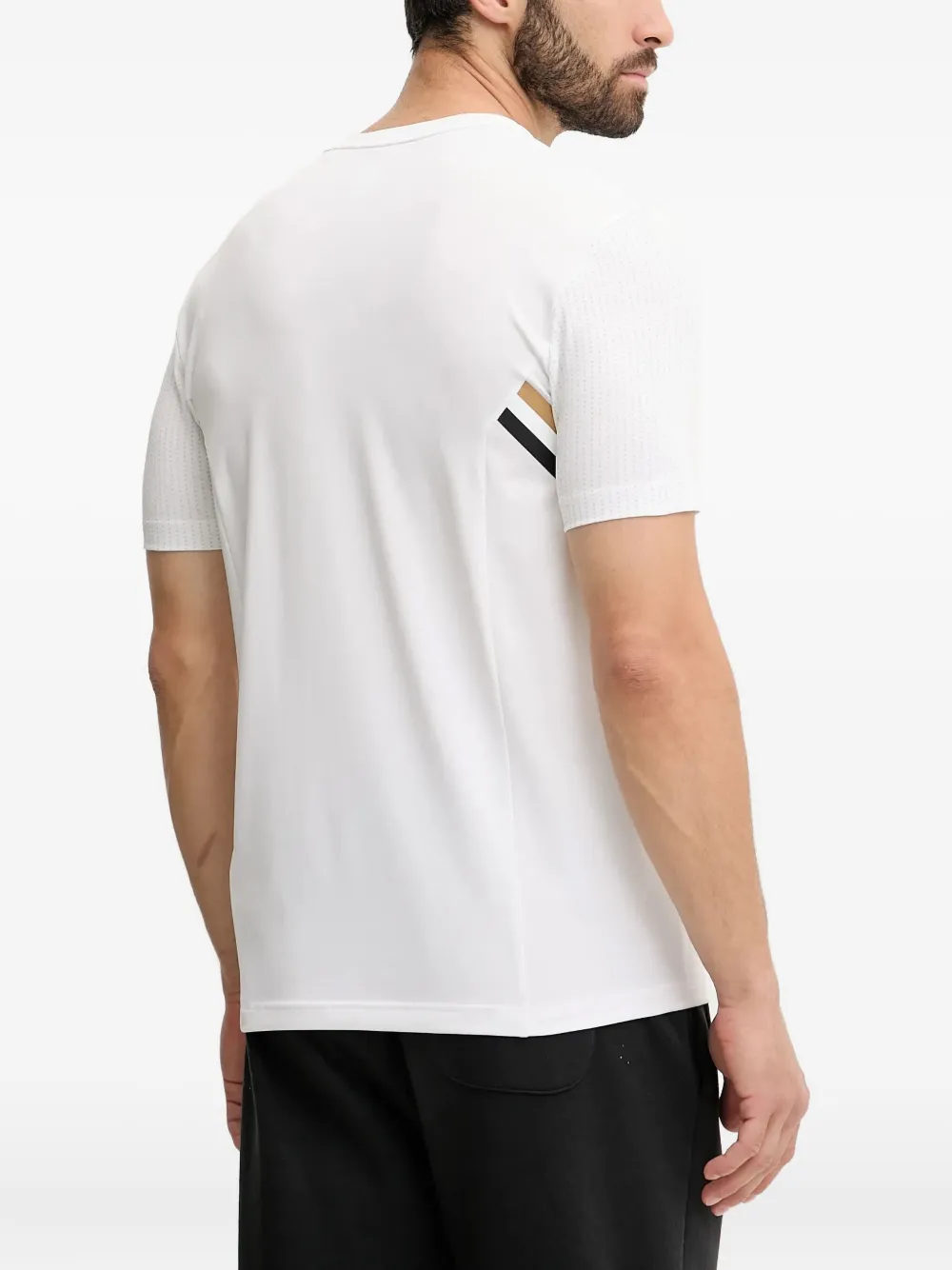 Hugo Boss Active Slim-fit T-shirt With Moisture Management In White