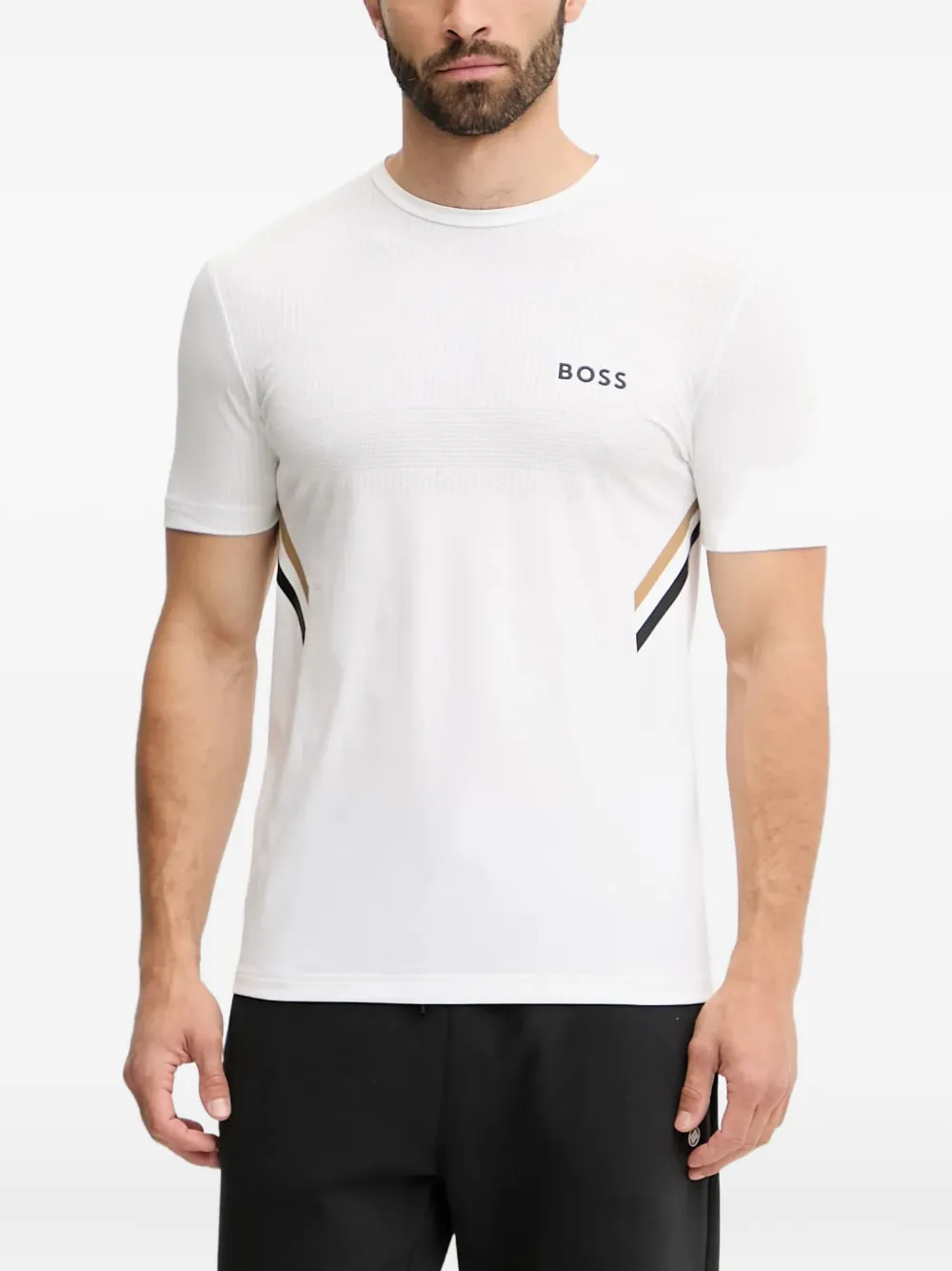 BOSS stripe-embellished T-shirt | White | Image 1