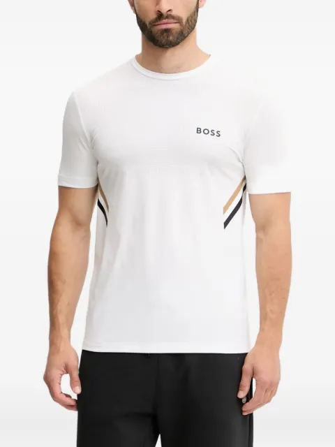 BOSS stripe-embellished T-shirt