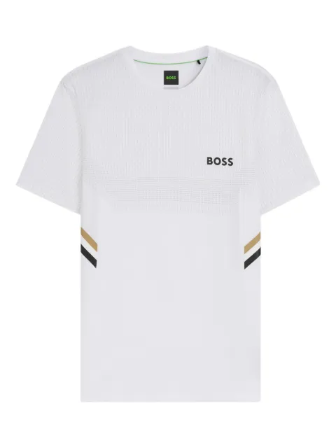 BOSS stripe-embellished T-shirt