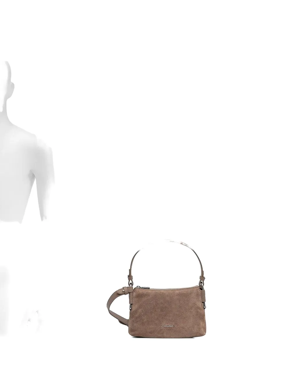 Coccinelle Rebekka suede cross body bag Bruin