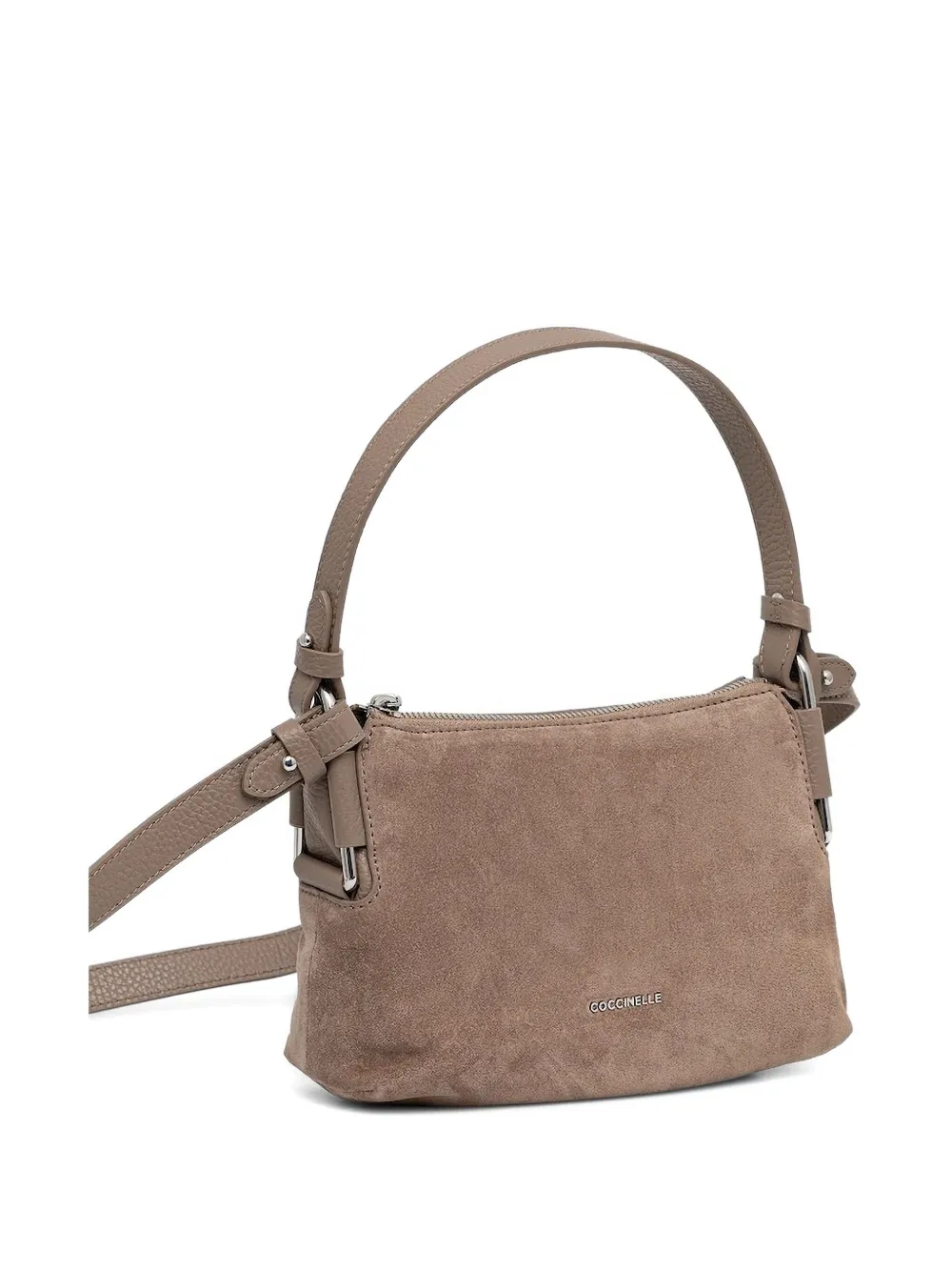 Coccinelle Rebekka suede cross body bag Bruin