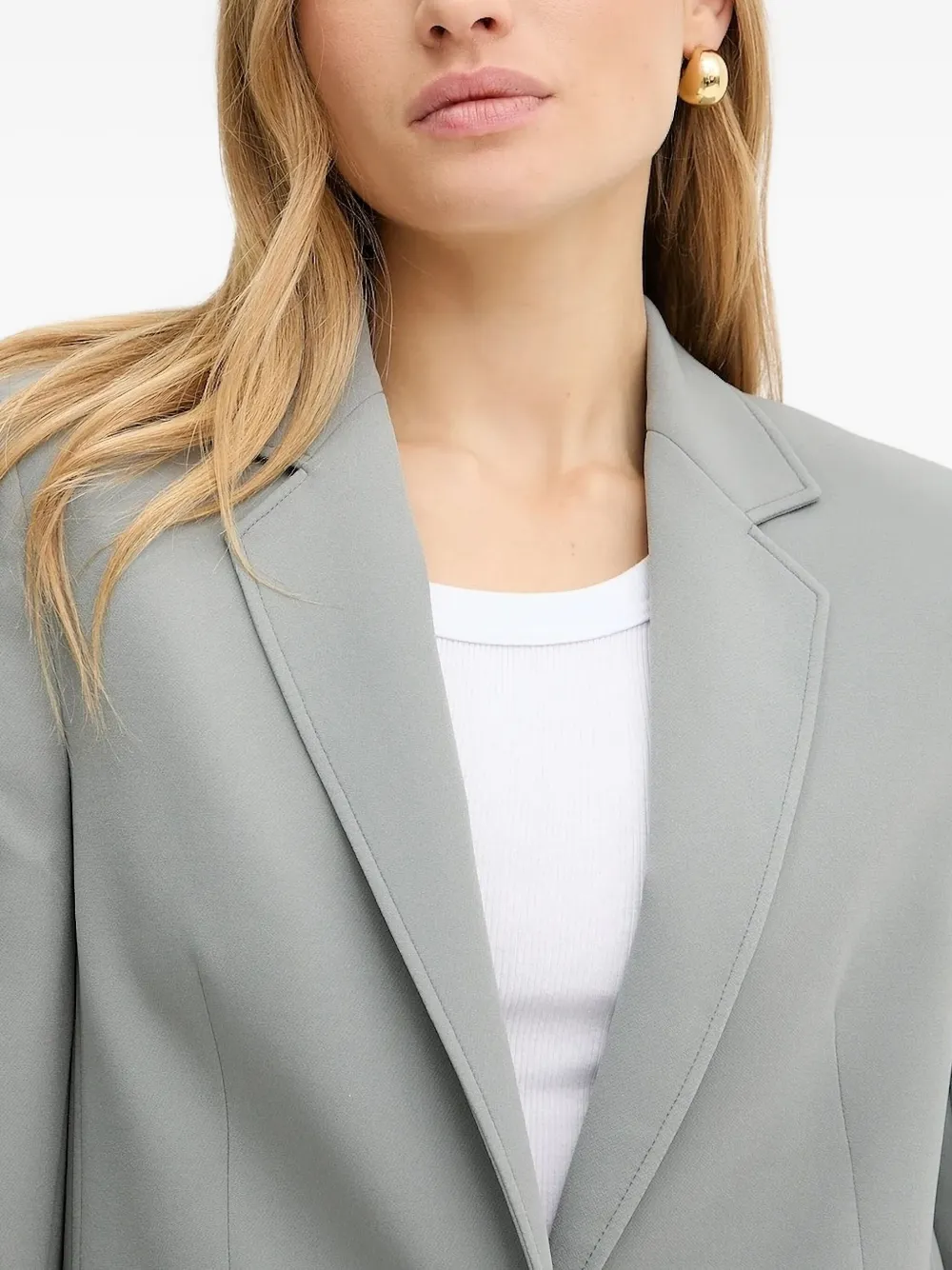 Hugo Boss Single-button Blazer In Gray