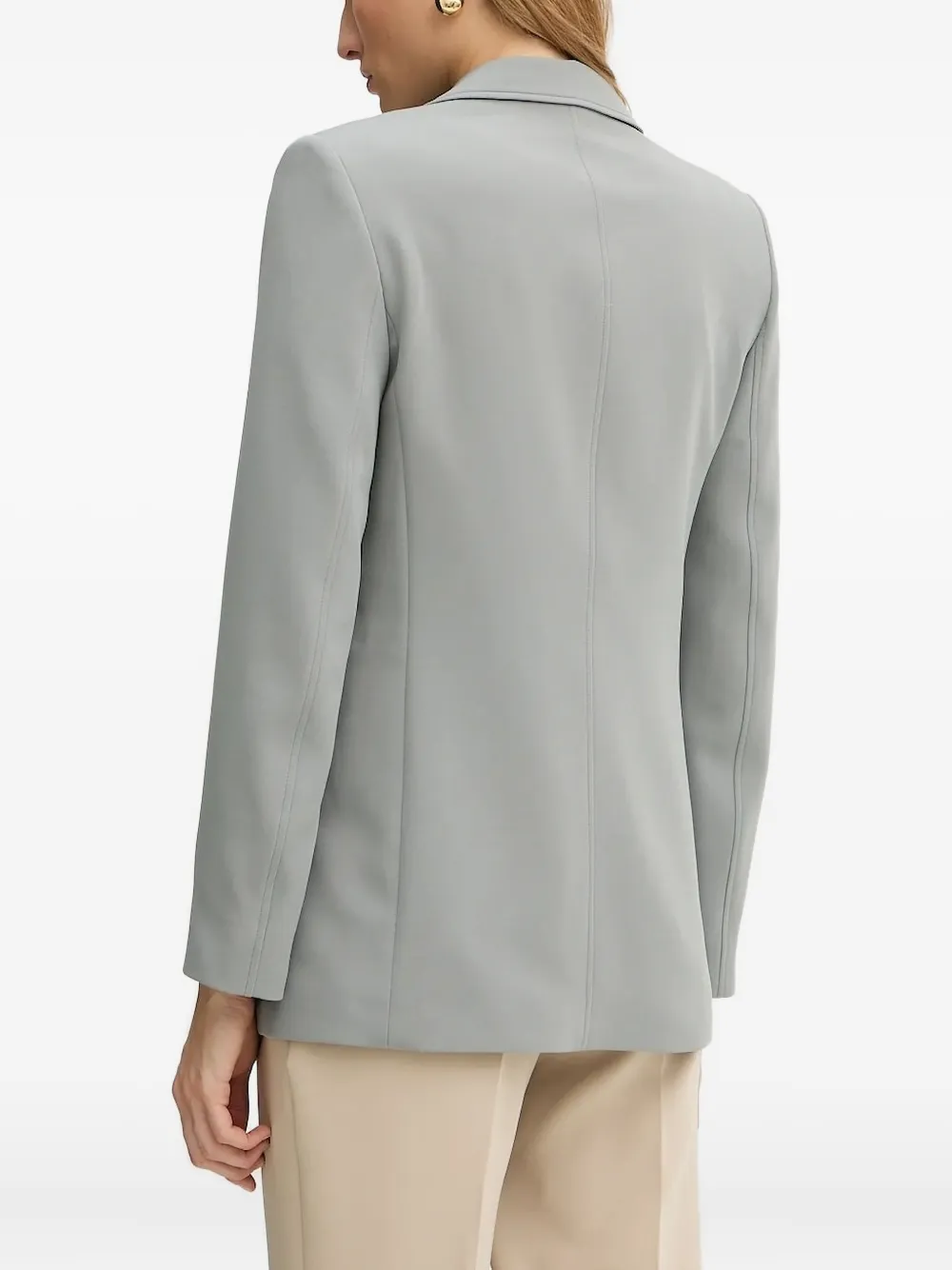 Hugo Boss Single-button Blazer In Gray