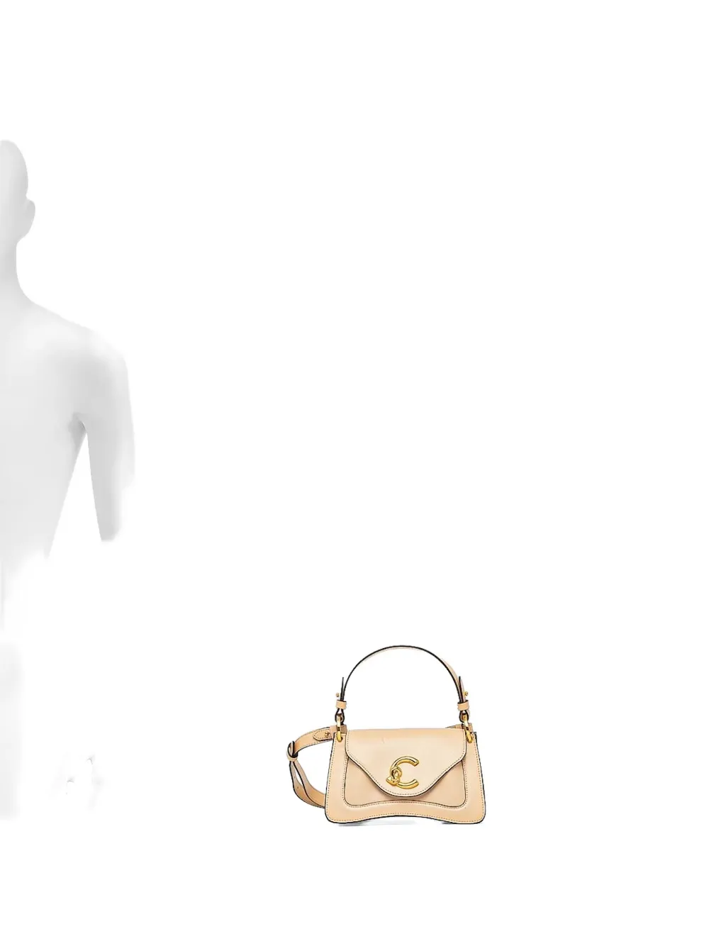 Coccinelle leather cross body bag Beige