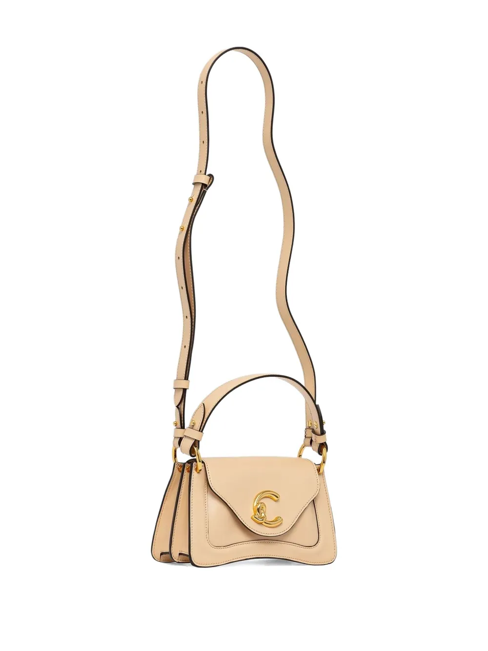 Coccinelle leather cross body bag Beige