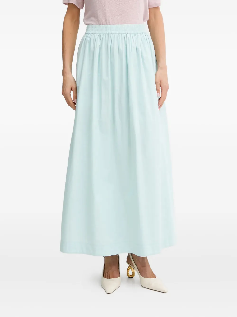 Hugo Boss Welt-pocket A-line Maxi Skirt In Blue