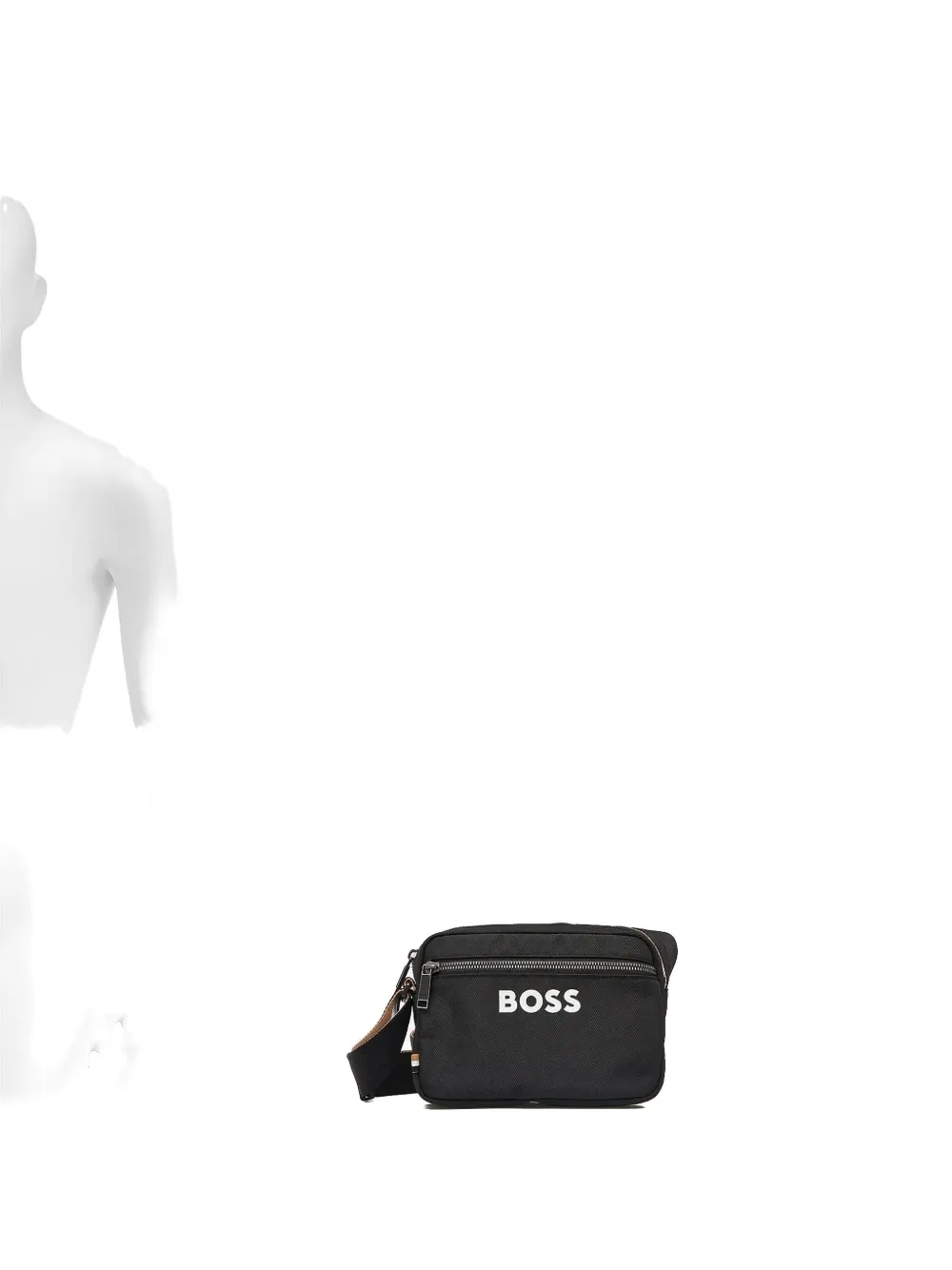 BOSS logo-plaque belt bag - Nero