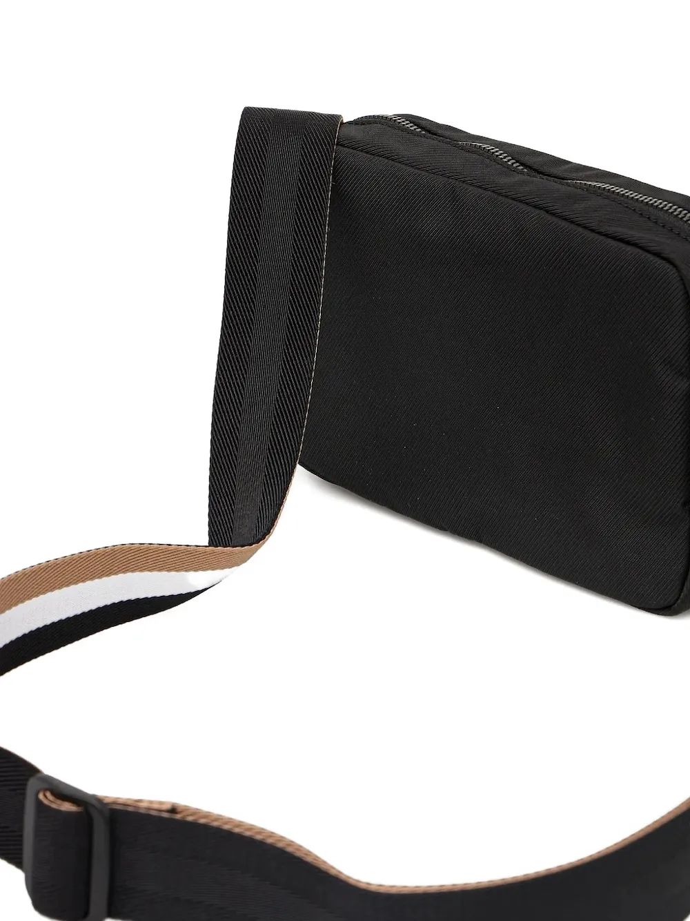 BOSS logo-plaque belt bag Zwart