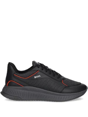 BOSS ミッドトップスニーカー レザー/スエード, ブラック BOSS メンズ スニーカー通販 - FARFETCH