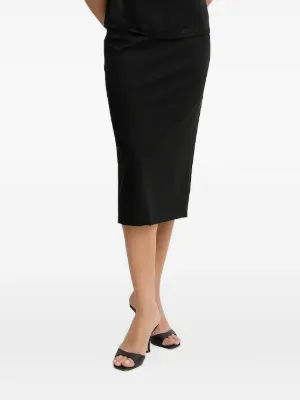 Jupe Crayon Hugo Boss VELAIAH - Laine Beige - Taille 8 - Femme - Idéal Bureau