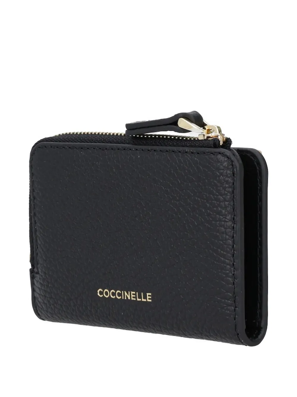 Coccinelle embossed-logo zip-around wallet Zwart