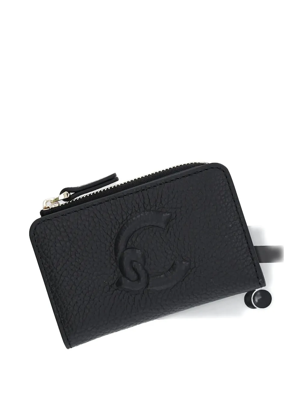 Coccinelle embossed-logo zip-around wallet Zwart