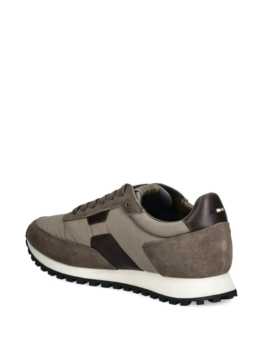 BOSS suede leather panel sneakers Green