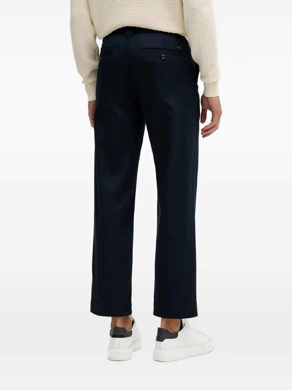 BOSS logo-plaque trousers Blauw