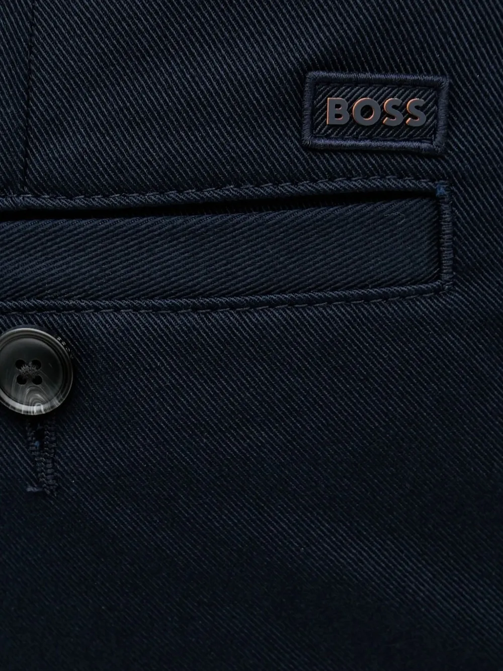 BOSS logo-plaque trousers Blauw