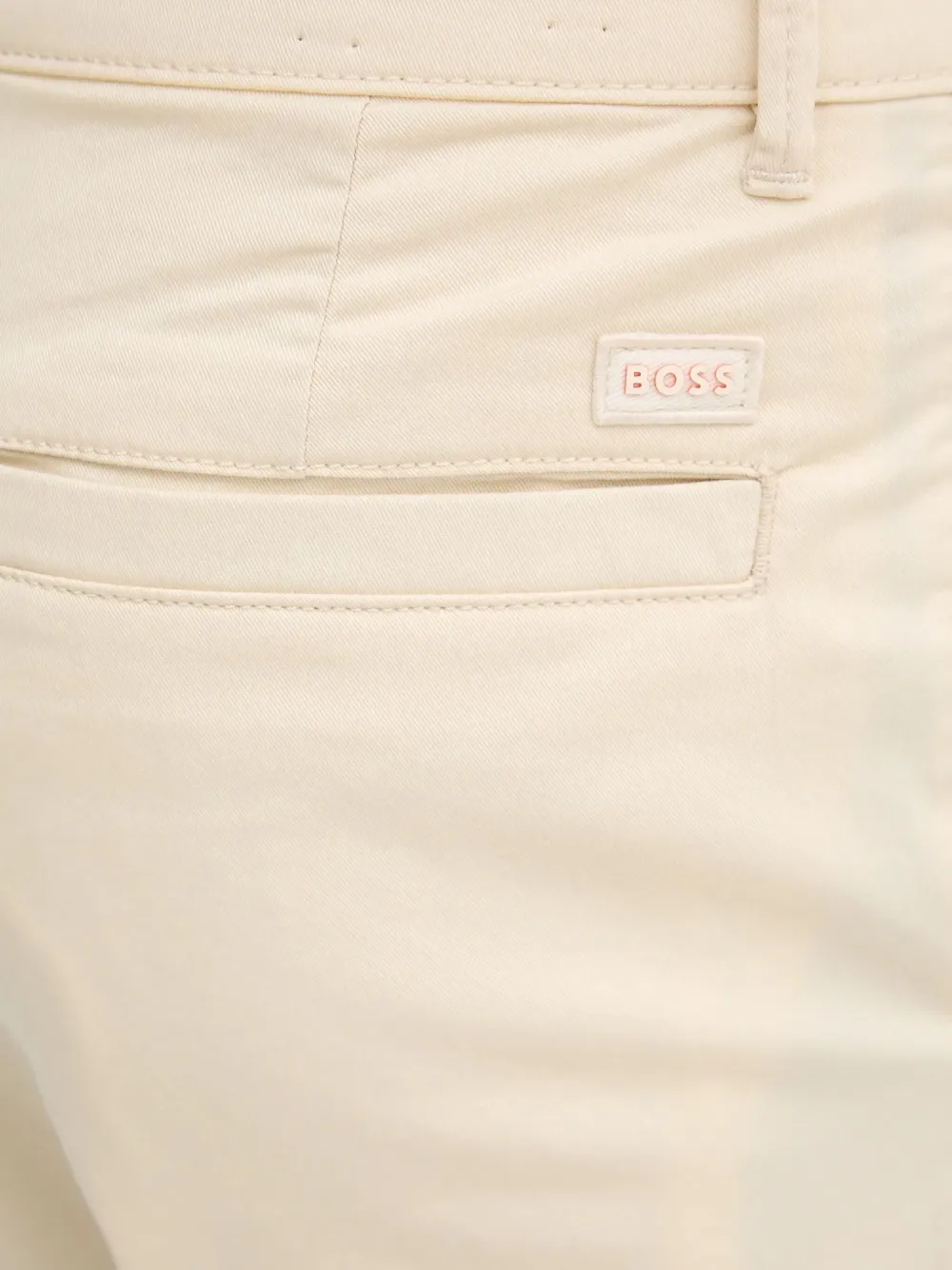 BOSS Broek met paspelzakken Beige